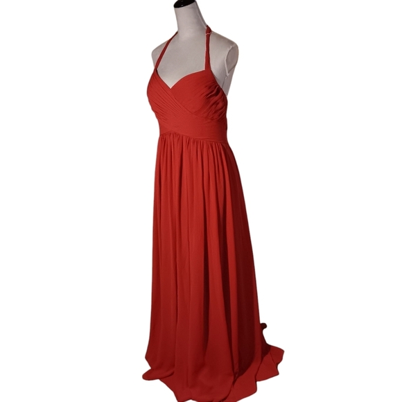 David Tutera Gather & Gown Pleated Chiffon Gown Size 12 - Picture 2 of 6